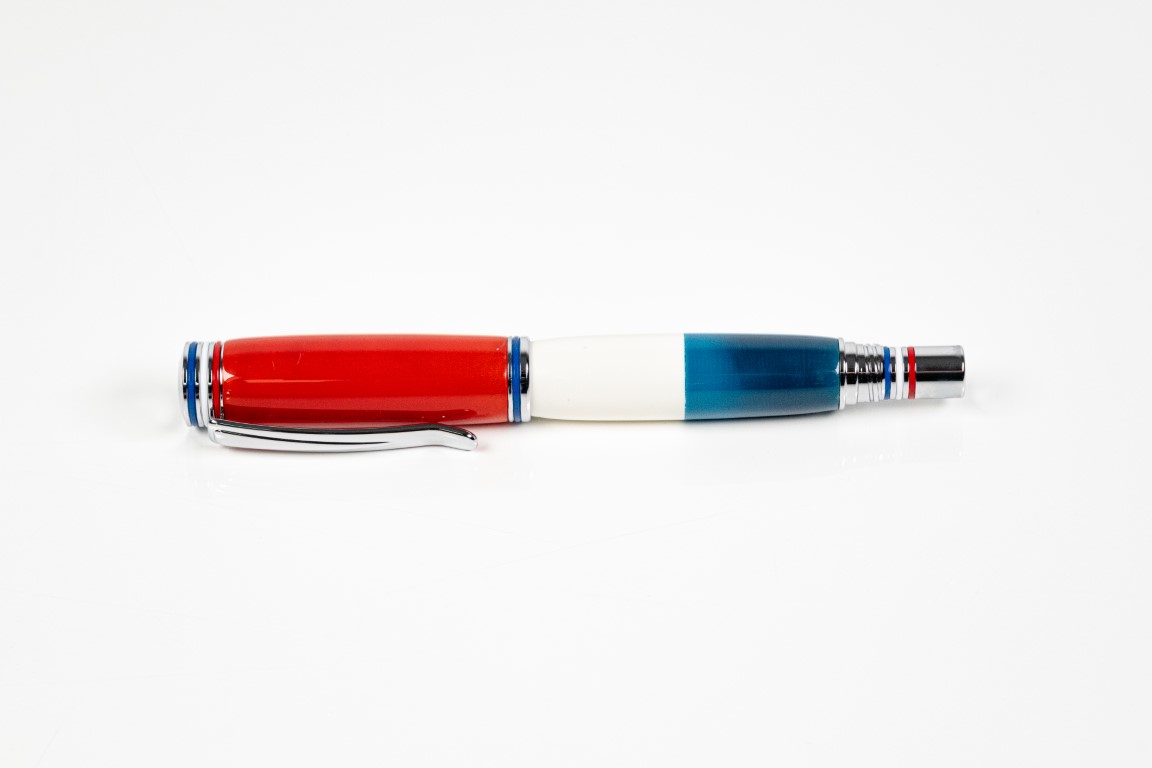 Modèle parlementaire - 101 - Chrome - Bleu blanc rouge framboise 1