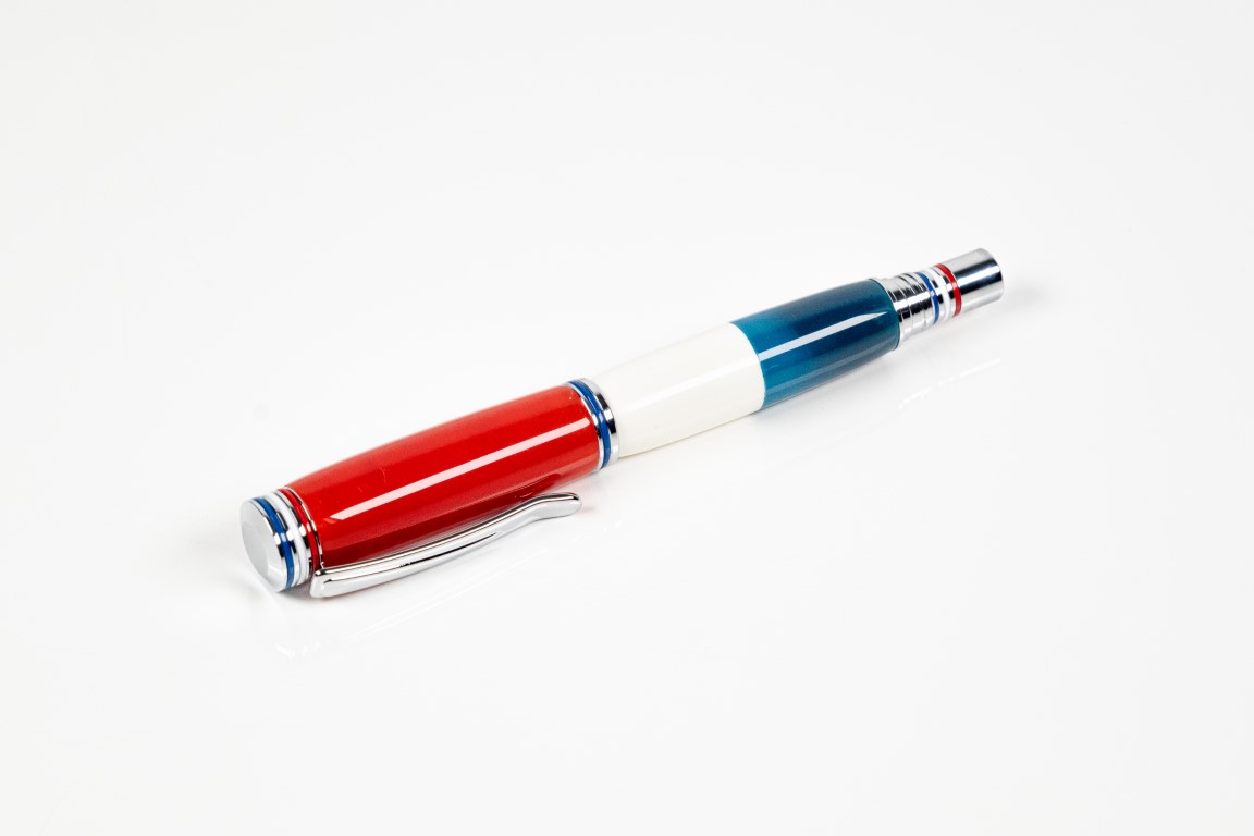 Modèle parlementaire - 101 - Chrome - Bleu blanc rouge framboise 2
